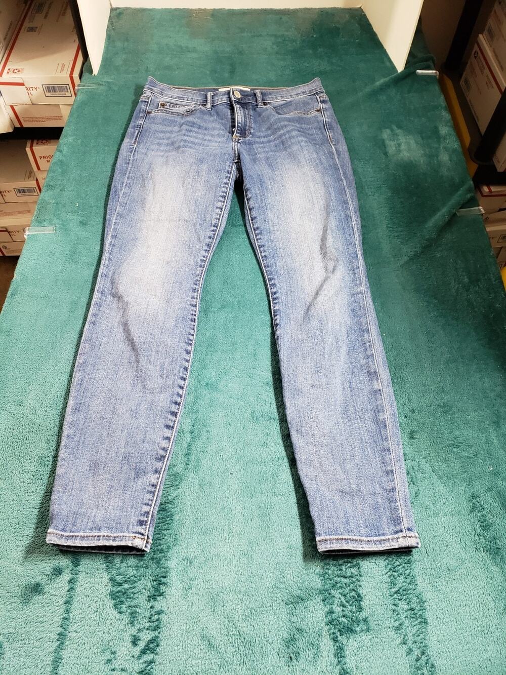 Gap Jeans Size 28 Short Womens Blue Denim Stretch Pants Ladies Mid Rise Skinny